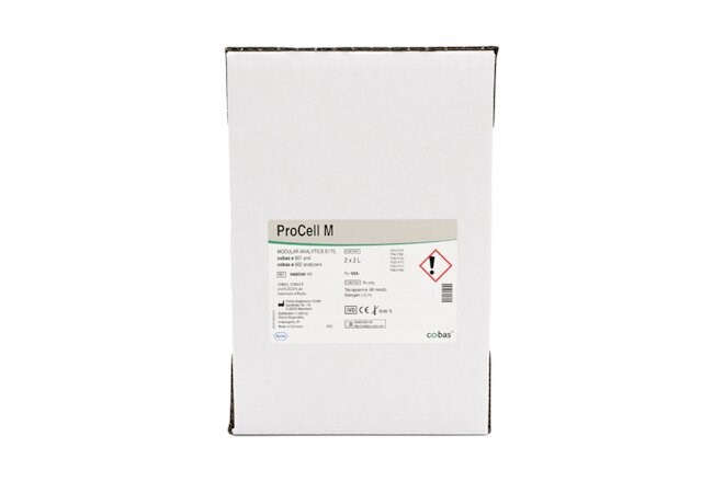Системний розчин ProCell M (ПроЦелл М) для генерування електрохімічних сигналів в імунологічних аналізаторах, 2 × 2 л (L), cobas e 601/602